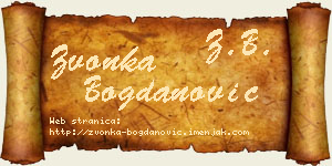 Zvonka Bogdanović vizit kartica